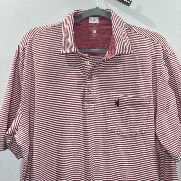 Johnnie-O Hangin' Out Striped Polo Shirt Size Large - Picture 5 of 9